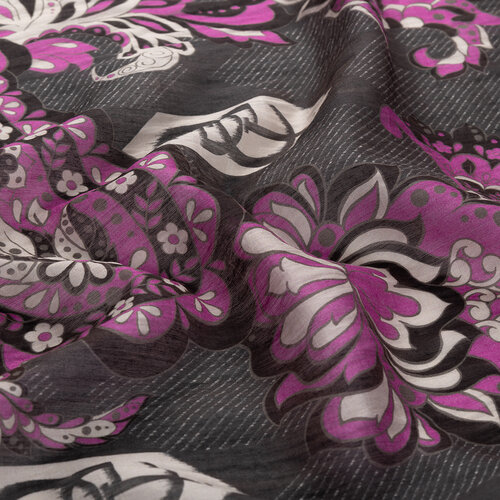 Charcoal Purple Serenad Tencel Scarf