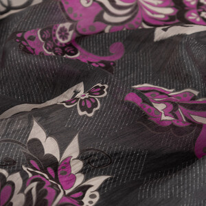 Charcoal Purple Serenad Tencel Scarf - Thumbnail