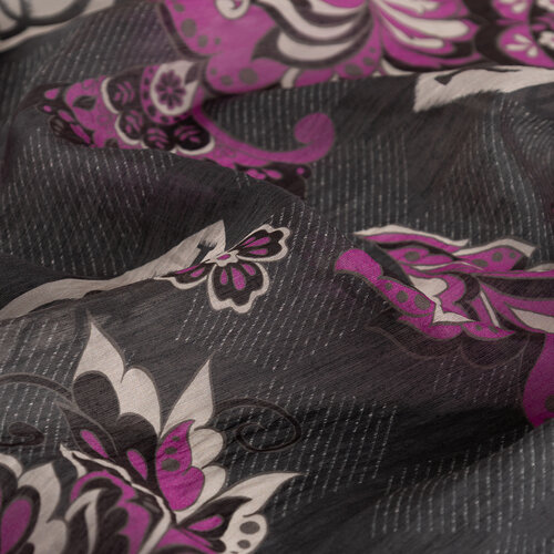 Charcoal Purple Serenad Tencel Scarf