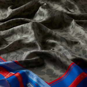 ipekevi - Charcoal Riding Twill Silk Scarf (1)