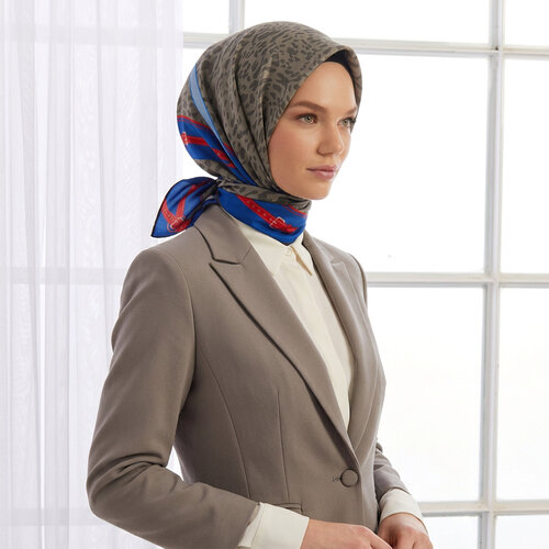 Charcoal Riding Twill Silk Scarf