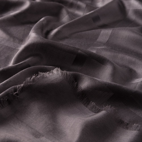 Charcoal Satin Silk Scarf