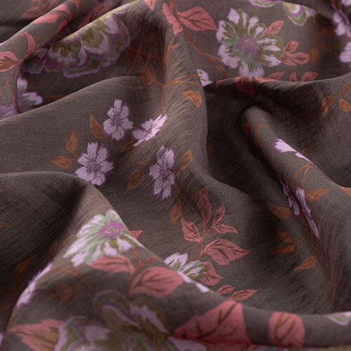 Charcoal Spring Frame Print Tencel Scarf
