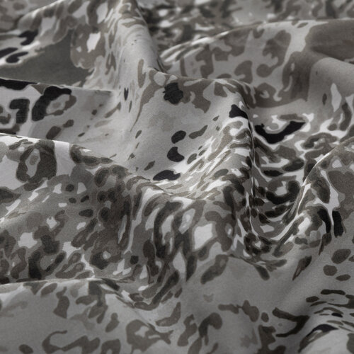 Charcoal Tropical Abstract Pattern Cotton Scarf