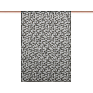 Charcoal White Spring Flowers Cotton Scarf - Thumbnail