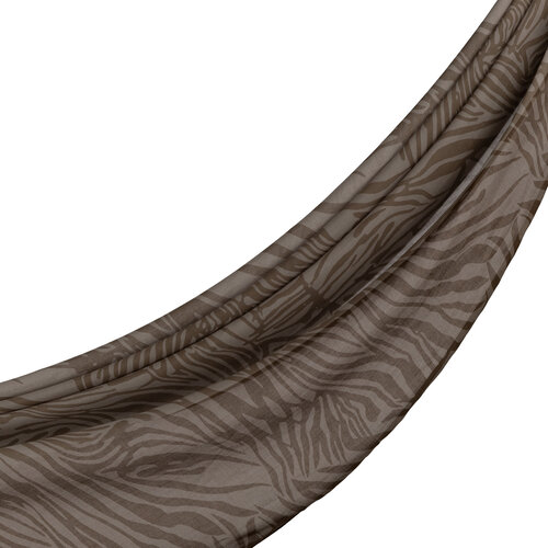 Charcoal Zebra Print Cotton Scarf