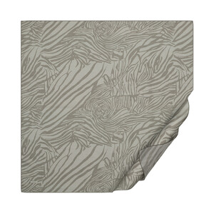 Charcoal Zebra Print Cotton Scarf - Thumbnail