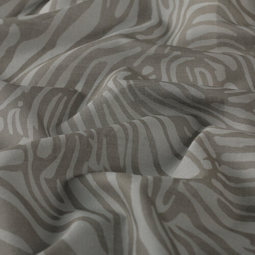 Charcoal Zebra Print Cotton Scarf