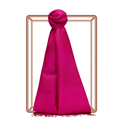 Cherry Block Lurex Striped Silk Scarf