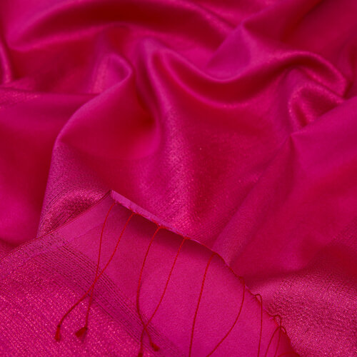 Cherry Block Lurex Striped Silk Scarf