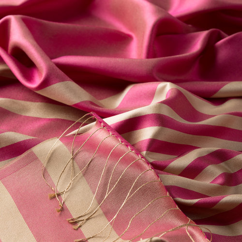 Cherry Blossom Meridian Striped Silk Scarf