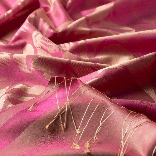 Cherry Blossom Nev Garden Jacquard Silk Scarf