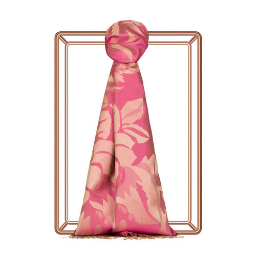 Cherry Blossom Nev Garden Jacquard Silk Scarf