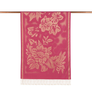 Cherry Blossom Nev Garden Jacquard Silk Scarf - Thumbnail