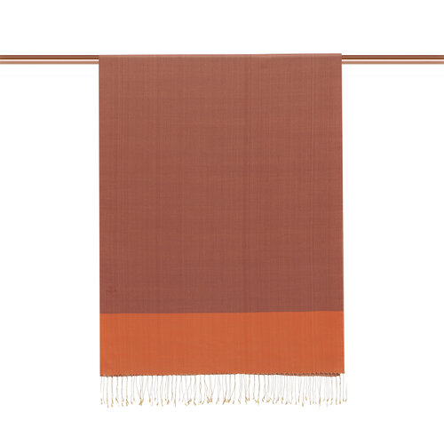 Cherry Blossom Orange Reversible Silk Scarf