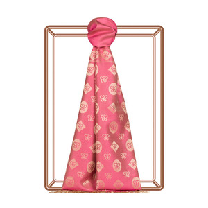 Cherry Blossom Semi Monogram Print Silk Scarf - Thumbnail