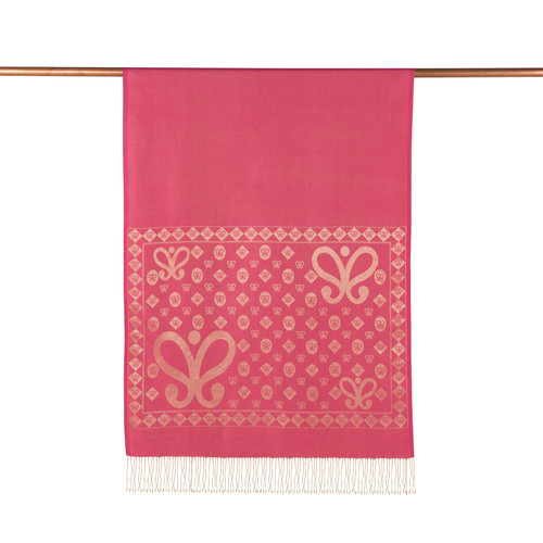 Cherry Blossom Semi Monogram Print Silk Scarf