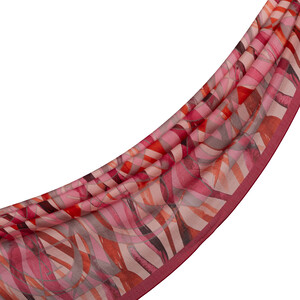 ipekevi - Cherry Burgundy Mono Wave Print Tencel Scarf