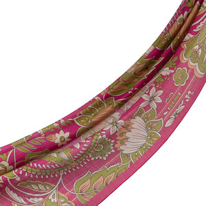 ipekevi - Cherry Green Royal Ivy Pattern Tencel Scarf