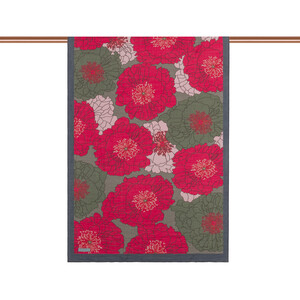 Cherry Grey Hydrangea Print Tencel Scarf - Thumbnail
