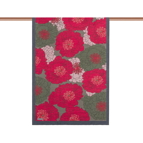 Cherry Grey Hydrangea Print Tencel Scarf