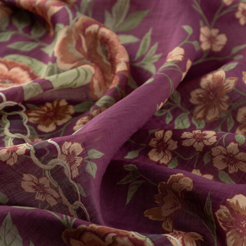 Cherry Spring Frame Print Tencel Scarf