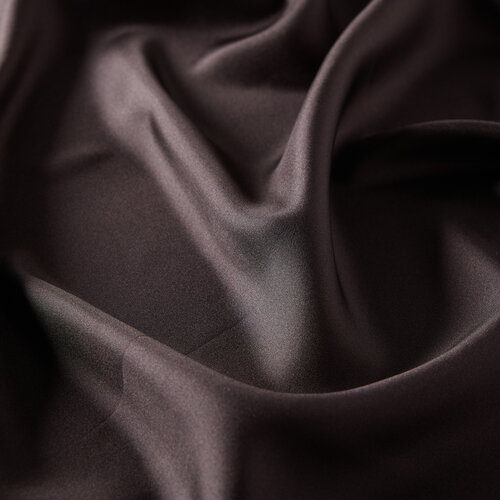 Chestnut Plain Silk Twill Scarf