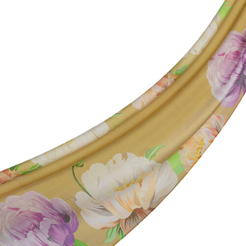 Chickpea Chain Peony Patterned Tencel Scarf