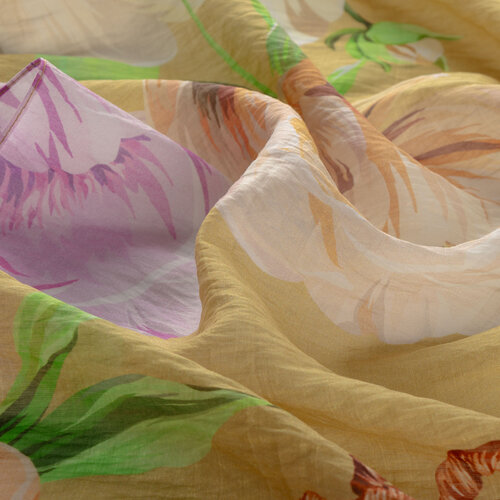 Chickpea Chain Peony Patterned Tencel Scarf