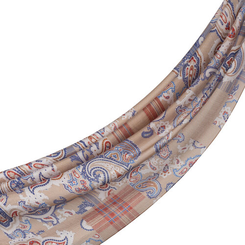 Chickpea Patchwork Print Tencel Scarf