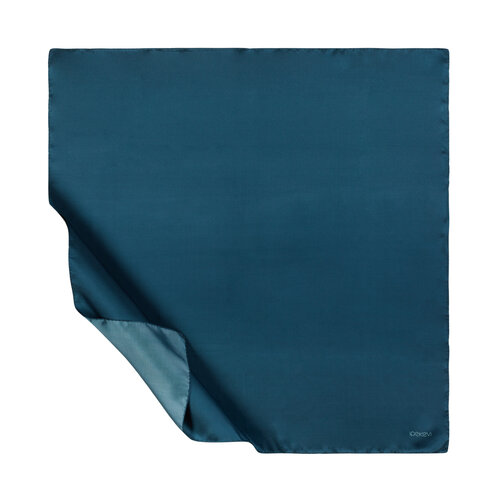 Chinese Blue Plain Silk Twill Scarf