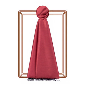 Chinese Red Reversible Silk Scarf - Thumbnail