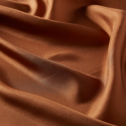 Chocolate Plain Silk Twill Scarf