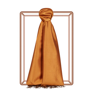 Chocolate Reversible Silk Scarf - Thumbnail