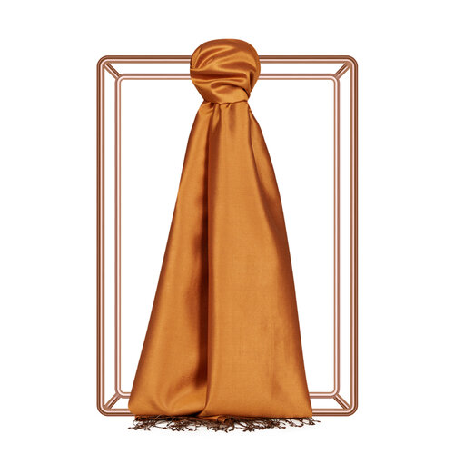 Chocolate Reversible Silk Scarf