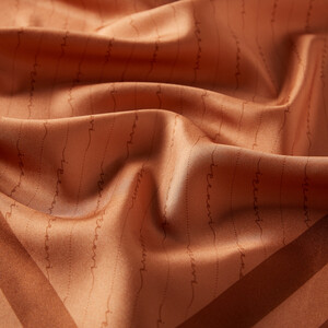 Chocolate Signature Silk Twill Scarf - Thumbnail