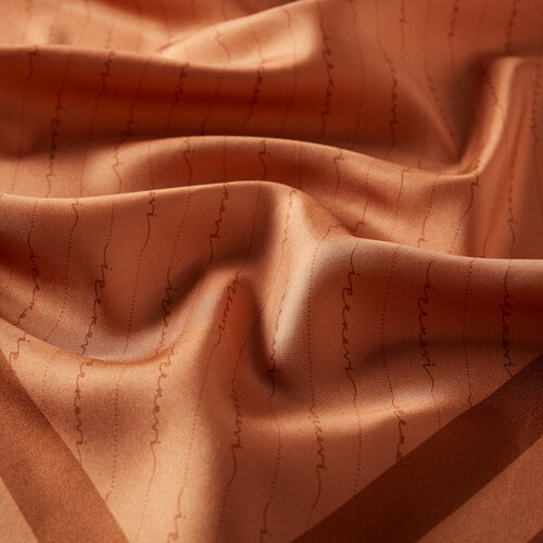 Chocolate Signature Silk Twill Scarf