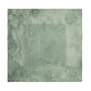 ipekevi - منديل حرير ساتان ورق الشجر موديل 02 ipekevi - منديل حرير ساتان ورق الشجر موديل 02