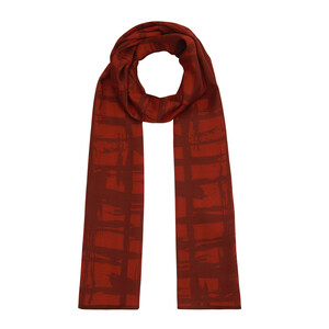 Classic Burgundy Dilemma Cotton Rayon Scarf - Thumbnail