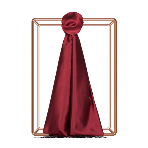 Classic Burgundy Reversible Silk Scarf