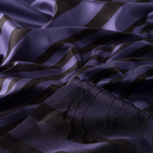 Classic Violet Meridian Striped Silk Scarf