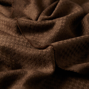 ipekevi - Coffee Mini Checkerboard Wool Scarf (1)