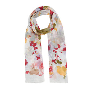 Colorful Paint Print Modal Cotton Scarf Model 01 - Thumbnail