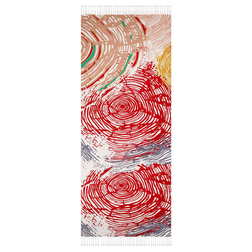 Colorful Zebra Print Silk Scarf Model 02