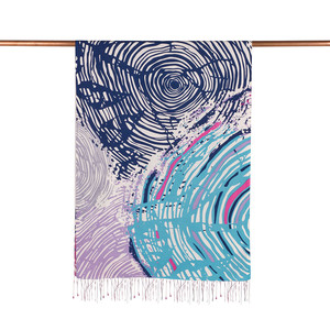 Colorful Zebra Print Silk Scarf Model 03 - Thumbnail