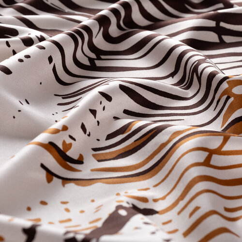 Colorful Zebra Print Silk Scarf Model 04