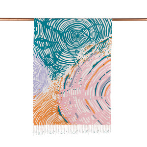 Colorful Zebra Print Silk Scarf Model 04 - Thumbnail