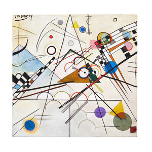 Composition VIII Satin Silk Pocket Square - Thumbnail