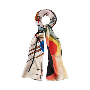 Composition VIII Satin Silk Scarf - Thumbnail