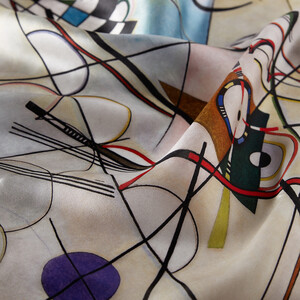 Composition VIII Satin Silk Scarf - Thumbnail